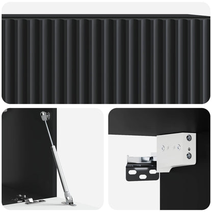 Wall-Mounted TV Cabinet Black 59.5 x 31 x 30 cm Engineered Wood