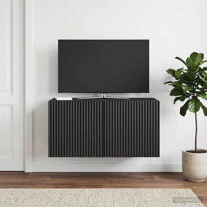 Wall-Mounted TV Cabinet Black 59.5 x 31 x 30 cm Engineered Wood