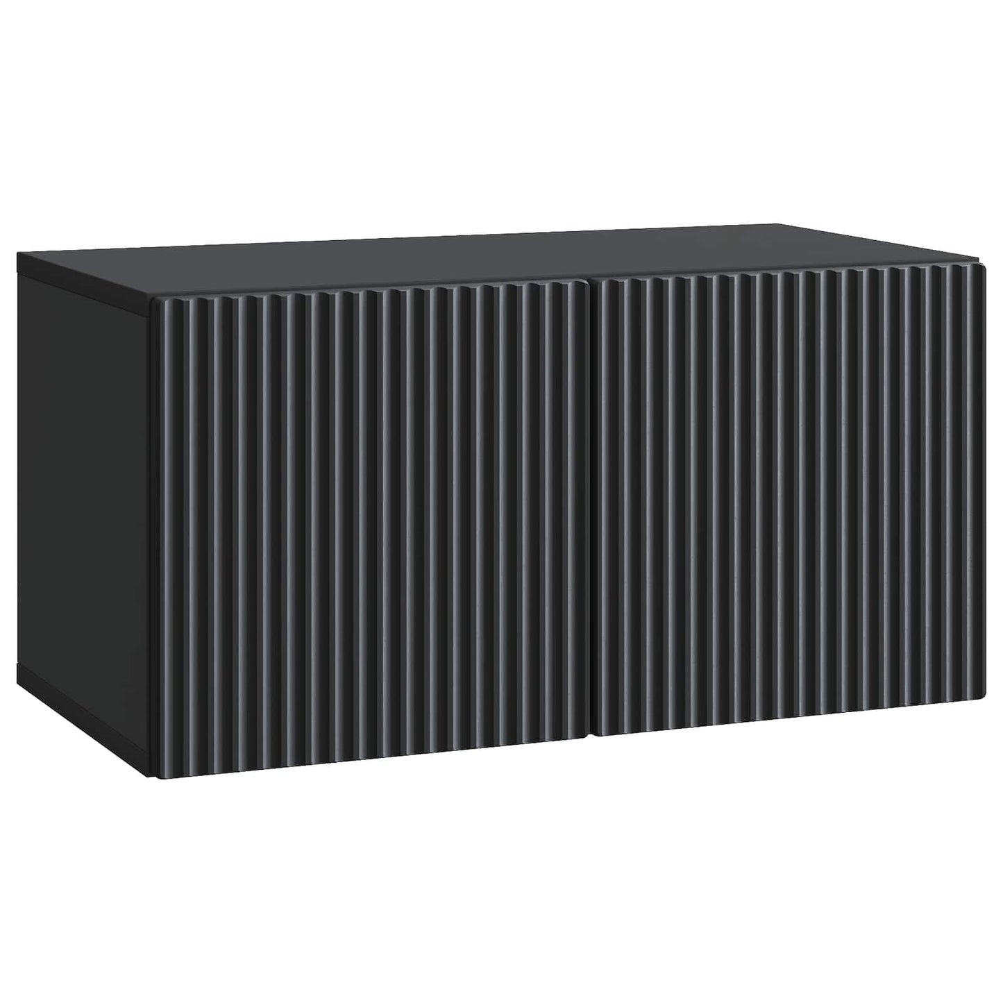 Wall-Mounted TV Cabinet Black 59.5 x 31 x 30 cm Engineered Wood