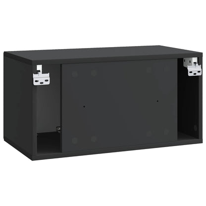 Wall-Mounted TV Cabinet Black 59.5 x 31 x 30 cm Engineered Wood
