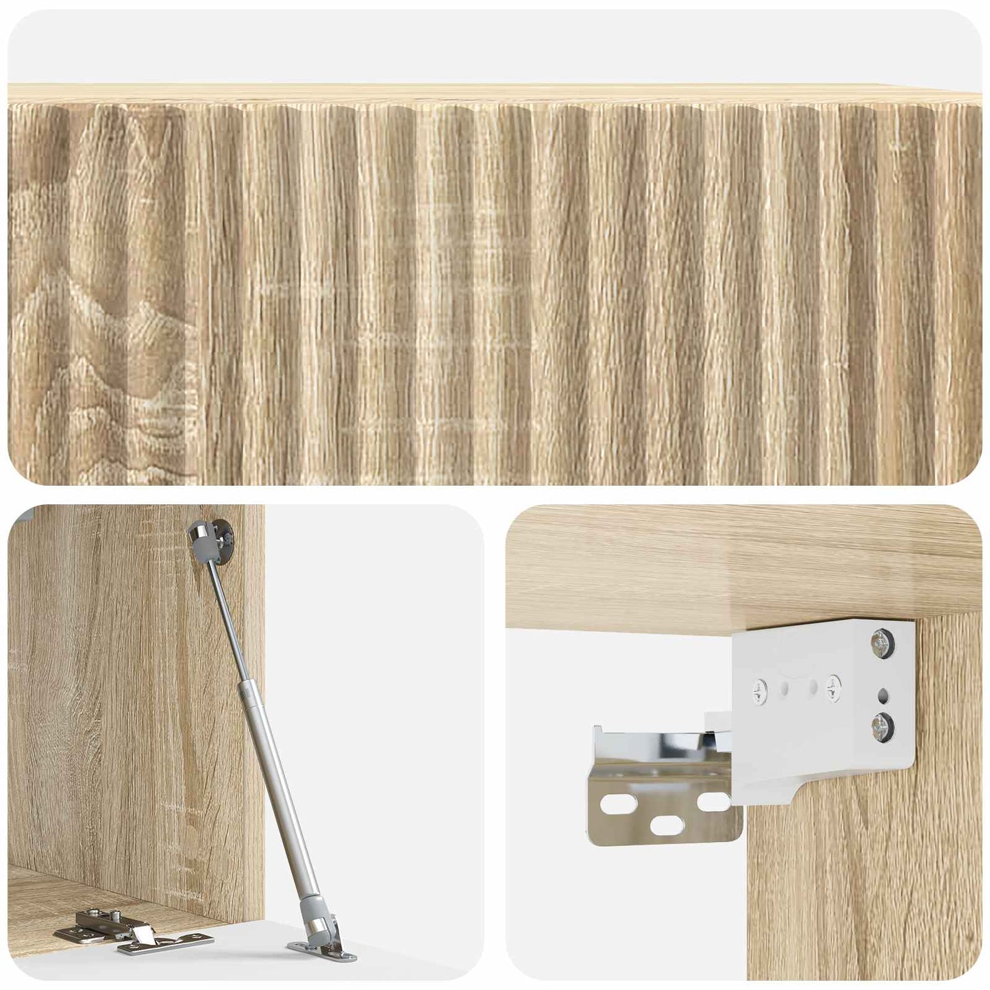 Wall-Mounted TV Cabinet Sonoma Oak 59.5 x 31 x 30 cm