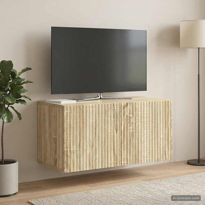 Wall-Mounted TV Cabinet Sonoma Oak 59.5 x 31 x 30 cm