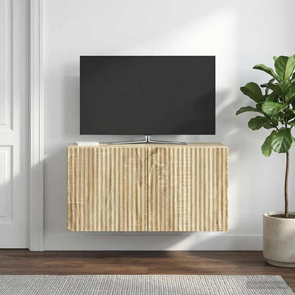 Wall-Mounted TV Cabinet Sonoma Oak 59.5 x 31 x 30 cm