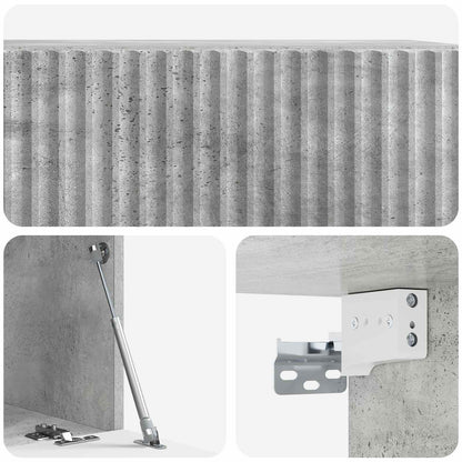 Wall-Mounted TV Cabinet Concrete Grey 59.5 x 31 x 30 cm