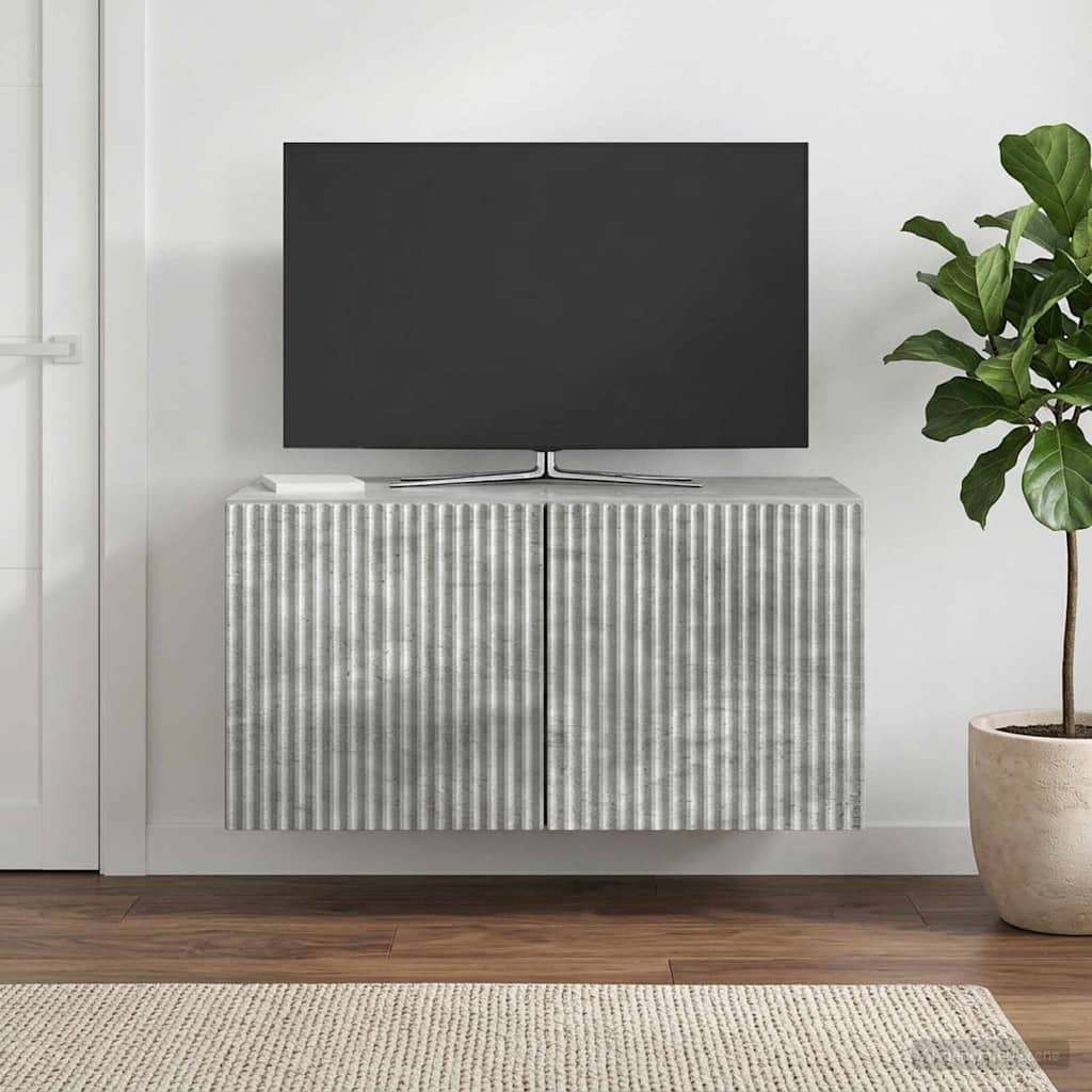 Wall-Mounted TV Cabinet Concrete Grey 59.5 x 31 x 30 cm