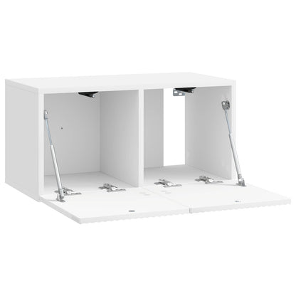 Wall-Mounted TV Cabinet High Gloss White 59.5 x 31 x 30 cm