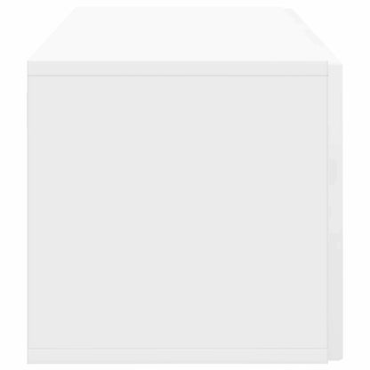 Wall-Mounted TV Cabinet High Gloss White 59.5 x 31 x 30 cm