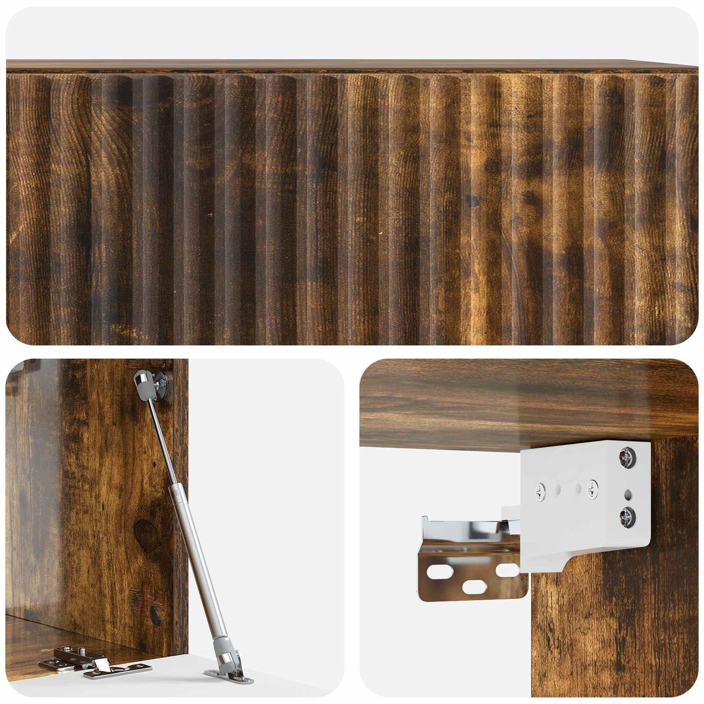 Wall-Mounted TV Cabinet Smoked Oak 59.5 x 31 x 30 cm