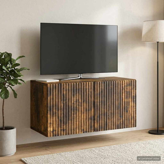 Wall-Mounted TV Cabinet Smoked Oak 59.5 x 31 x 30 cm