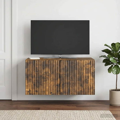 Wall-Mounted TV Cabinet Smoked Oak 59.5 x 31 x 30 cm