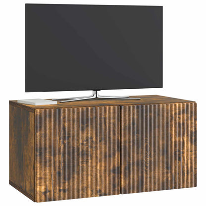 Wall-Mounted TV Cabinet Smoked Oak 59.5 x 31 x 30 cm