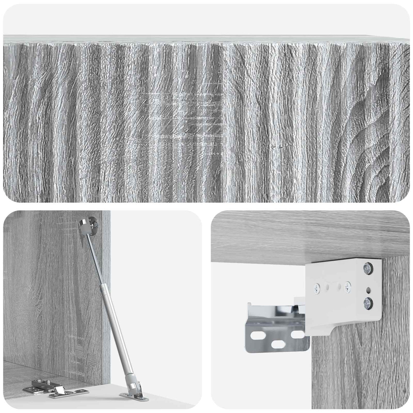 Wall-Mounted TV Cabinet Grey Sonoma 59.5 x 31 x 30 cm