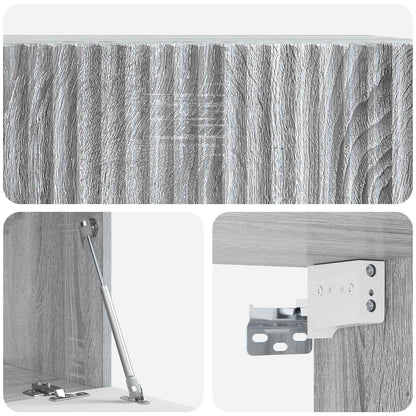 Wall-Mounted TV Cabinet Grey Sonoma 59.5 x 31 x 30 cm