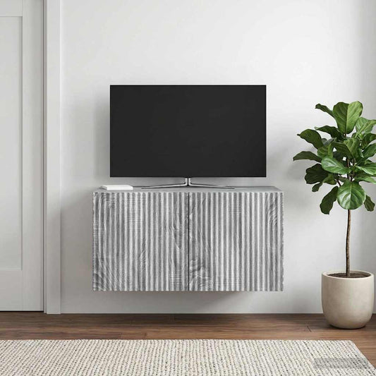Wall-Mounted TV Cabinet Grey Sonoma 59.5 x 31 x 30 cm