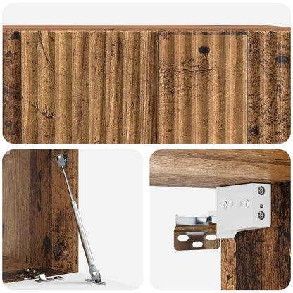 Wall-Mounted TV Cabinet Wall-mounted Old Wood 59.5 x 31 x 30 cm