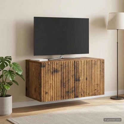 Wall-Mounted TV Cabinet Wall-mounted Old Wood 59.5 x 31 x 30 cm