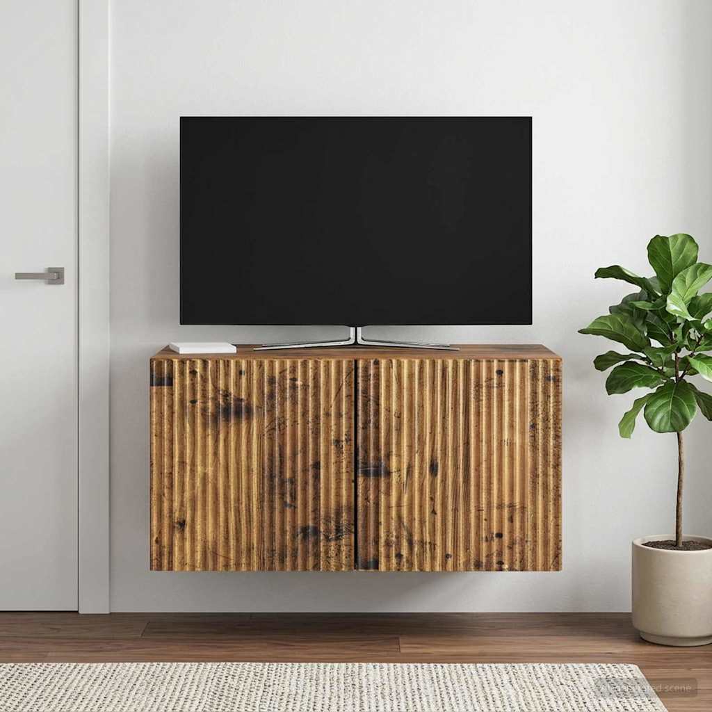 Wall-Mounted TV Cabinet Wall-mounted Old Wood 59.5 x 31 x 30 cm
