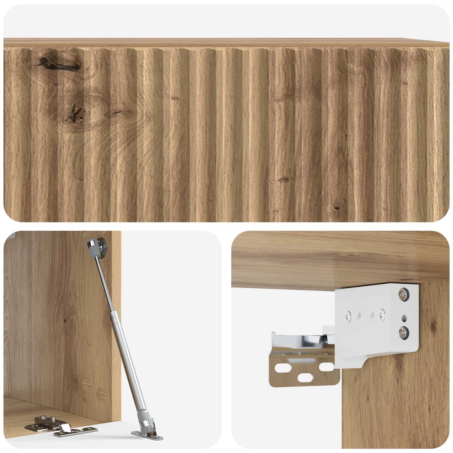 Wall-Mounted TV Cabinet Artisan Oak 59.5 x 31 x 30 cm