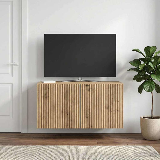 Wall-Mounted TV Cabinet Artisan Oak 59.5 x 31 x 30 cm