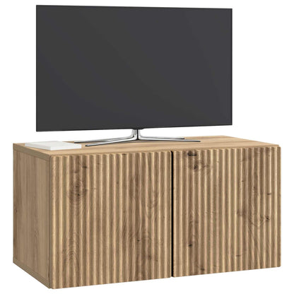 Wall-Mounted TV Cabinet Artisan Oak 59.5 x 31 x 30 cm