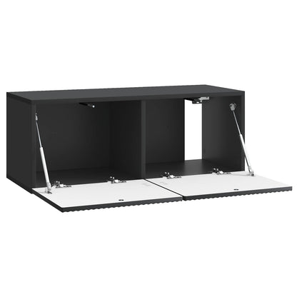 Wall-Mounted TV Cabinet Black 78.5 x 31 x 30 cm Engineered Wood