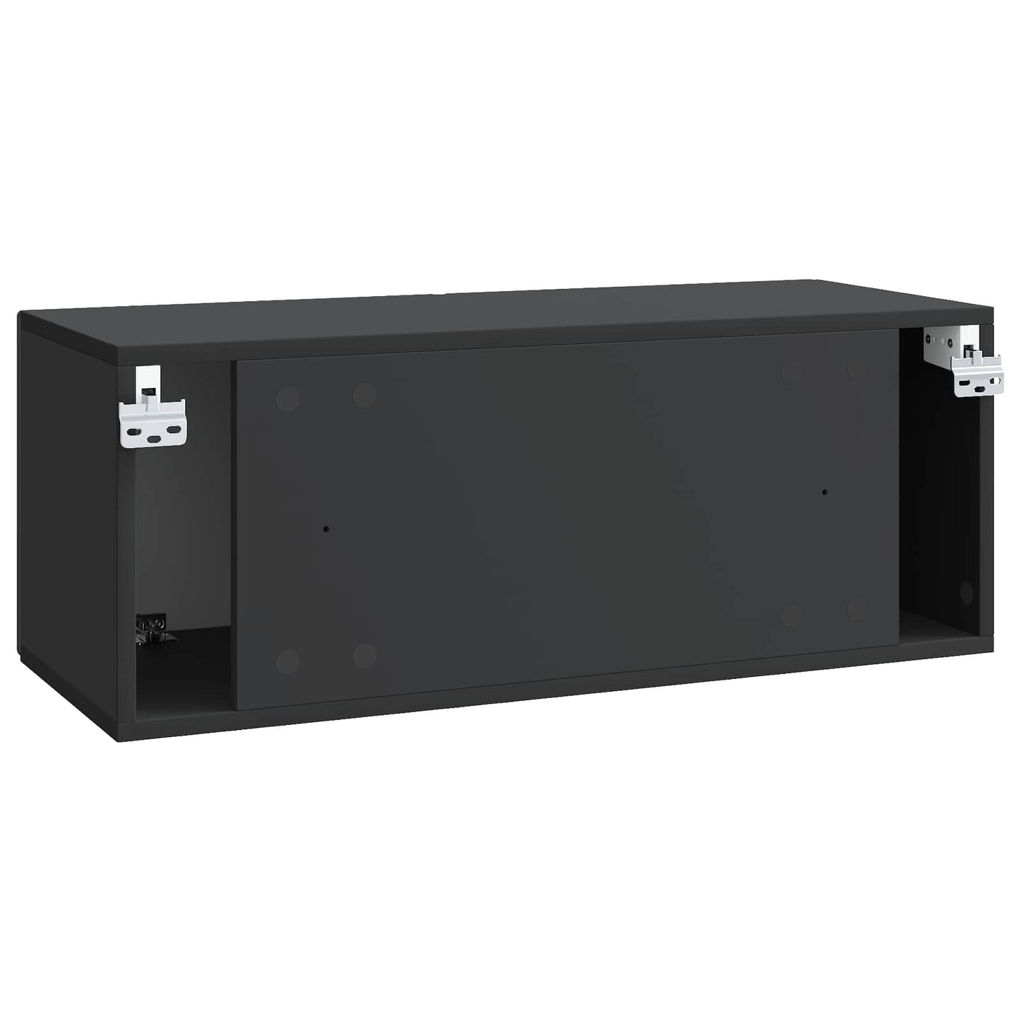 Wall-Mounted TV Cabinet Black 78.5 x 31 x 30 cm Engineered Wood