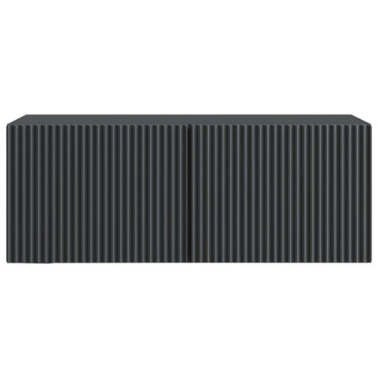 Wall-Mounted TV Cabinet Black 78.5 x 31 x 30 cm Engineered Wood