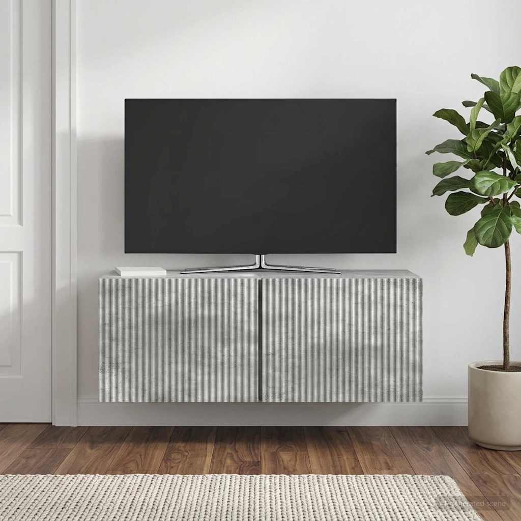 Wall-Mounted TV Cabinet Concrete Grey 78.5 x 31 x 30 cm