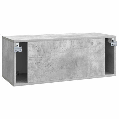 Wall-Mounted TV Cabinet Concrete Grey 78.5 x 31 x 30 cm