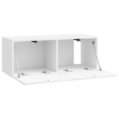 Wall-Mounted TV Cabinet High Gloss White 78.5 x 31 x 30 cm