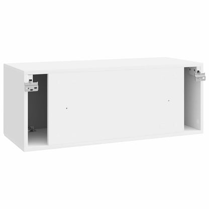 Wall-Mounted TV Cabinet High Gloss White 78.5 x 31 x 30 cm