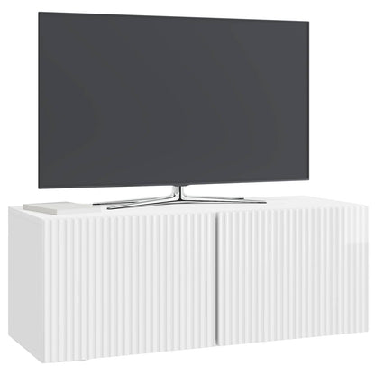 Wall-Mounted TV Cabinet High Gloss White 78.5 x 31 x 30 cm