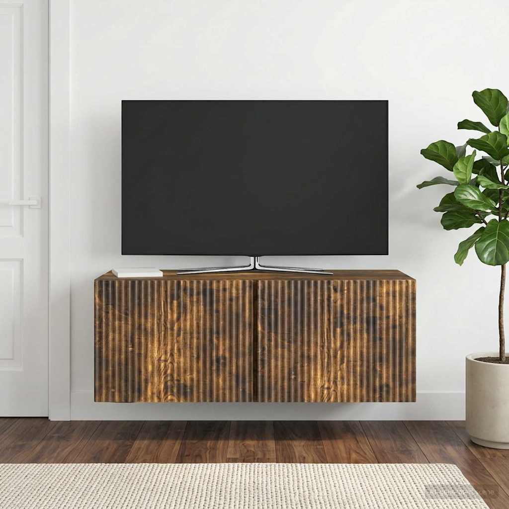 Wall-Mounted TV Cabinet Smoked Oak 78.5 x 31 x 30 cm
