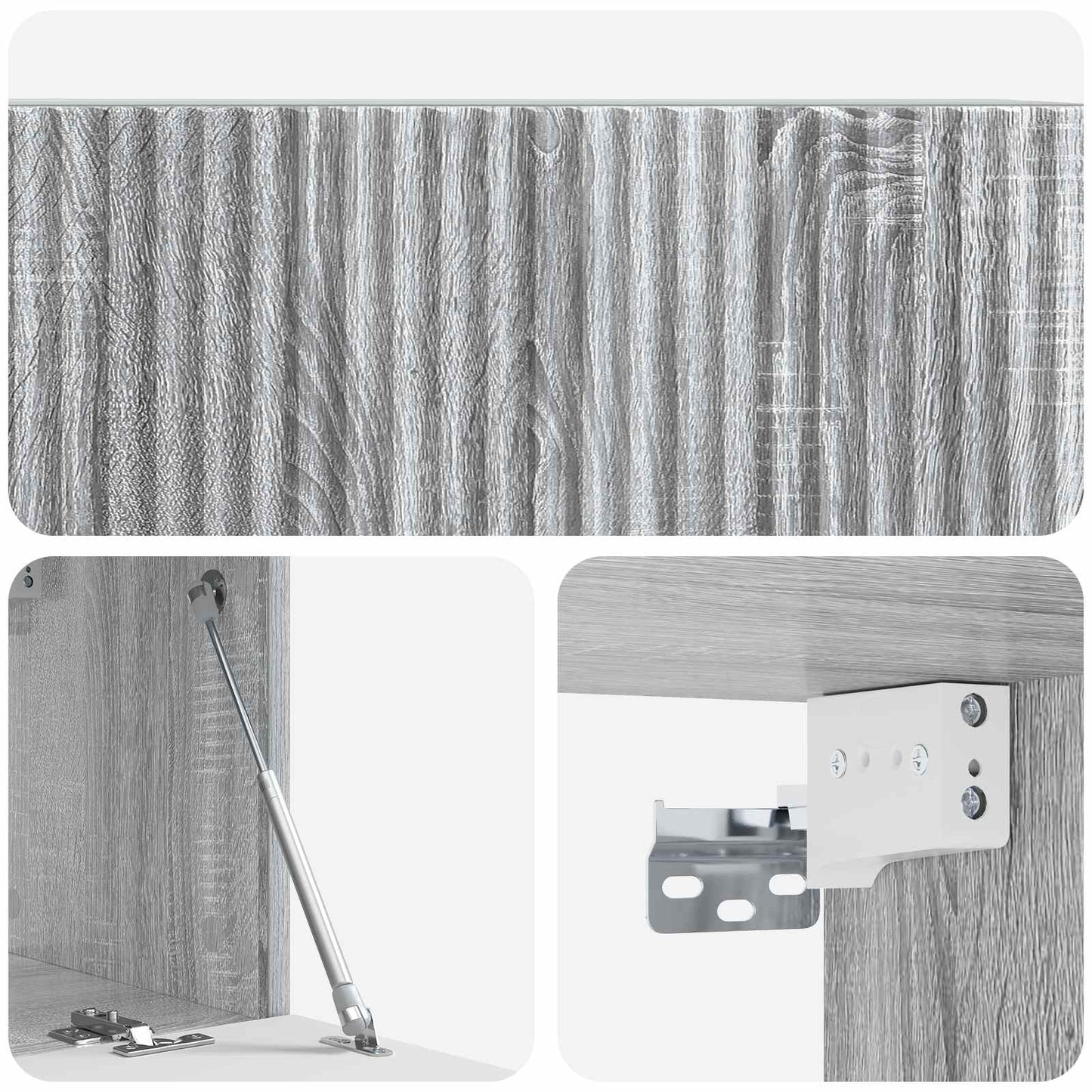 Wall-Mounted TV Cabinet Grey Sonoma 78.5 x 31 x 30 cm