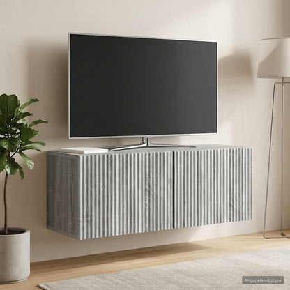 Wall-Mounted TV Cabinet Grey Sonoma 78.5 x 31 x 30 cm