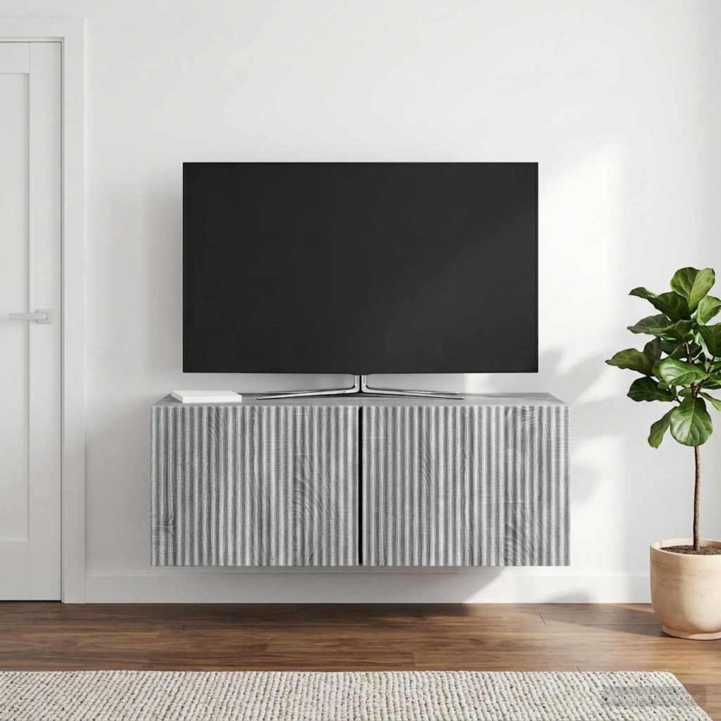 Wall-Mounted TV Cabinet Grey Sonoma 78.5 x 31 x 30 cm