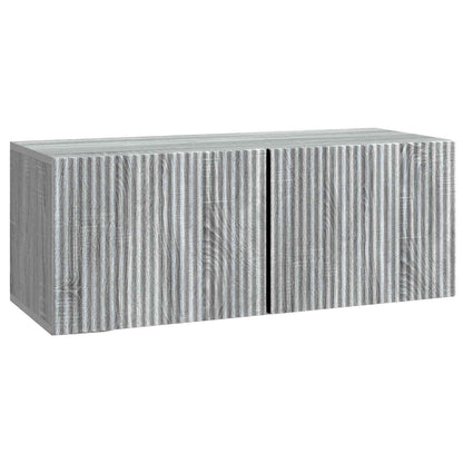 Wall-Mounted TV Cabinet Grey Sonoma 78.5 x 31 x 30 cm