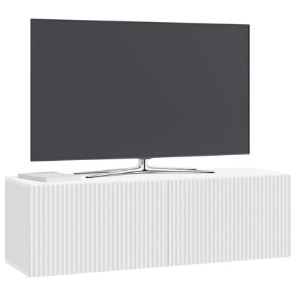Wall-Mounted TV Cabinet White 98 x 31 x 30 cm Engineered Wood