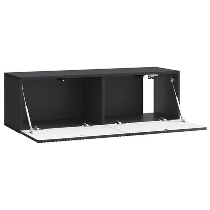 Wall-Mounted TV Cabinet Black 98 x 31 x 30 cm Engineered Wood