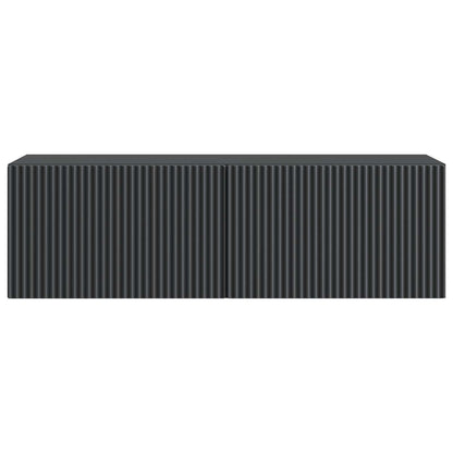 Wall-Mounted TV Cabinet Black 98 x 31 x 30 cm Engineered Wood