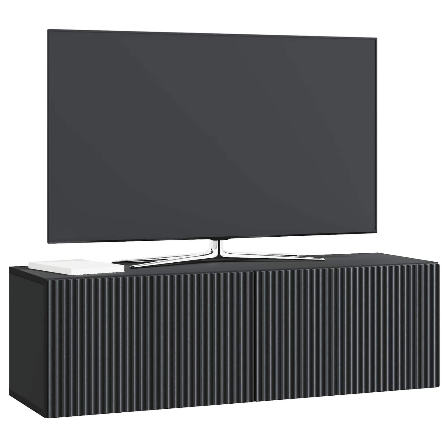 Wall-Mounted TV Cabinet Black 98 x 31 x 30 cm Engineered Wood