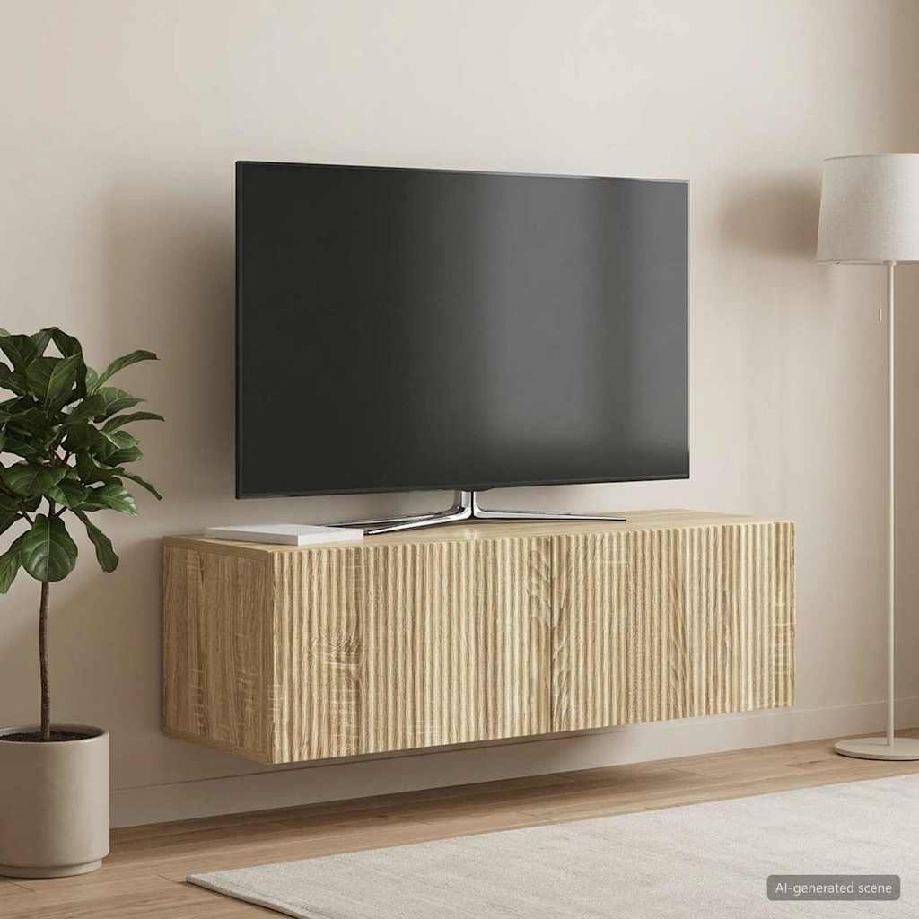 Wall-Mounted TV Cabinet Wall-mounted Sonoma Oak 98 x 31 x 30 cm