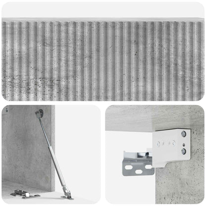 Wall-Mounted TV Cabinet Concrete Grey 98 x 31 x 30 cm