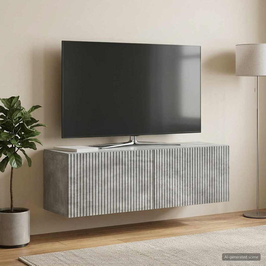 Wall-Mounted TV Cabinet Concrete Grey 98 x 31 x 30 cm