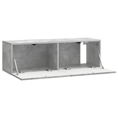 Wall-Mounted TV Cabinet Concrete Grey 98 x 31 x 30 cm
