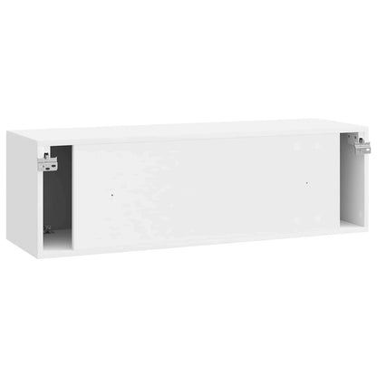 Wall-Mounted TV Cabinet High Gloss White 98 x 31 x 30 cm