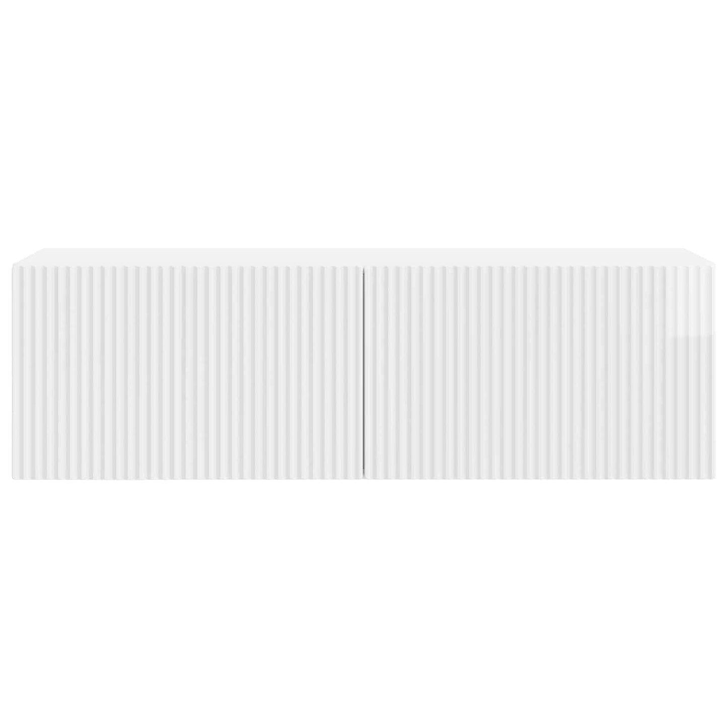 Wall-Mounted TV Cabinet High Gloss White 98 x 31 x 30 cm