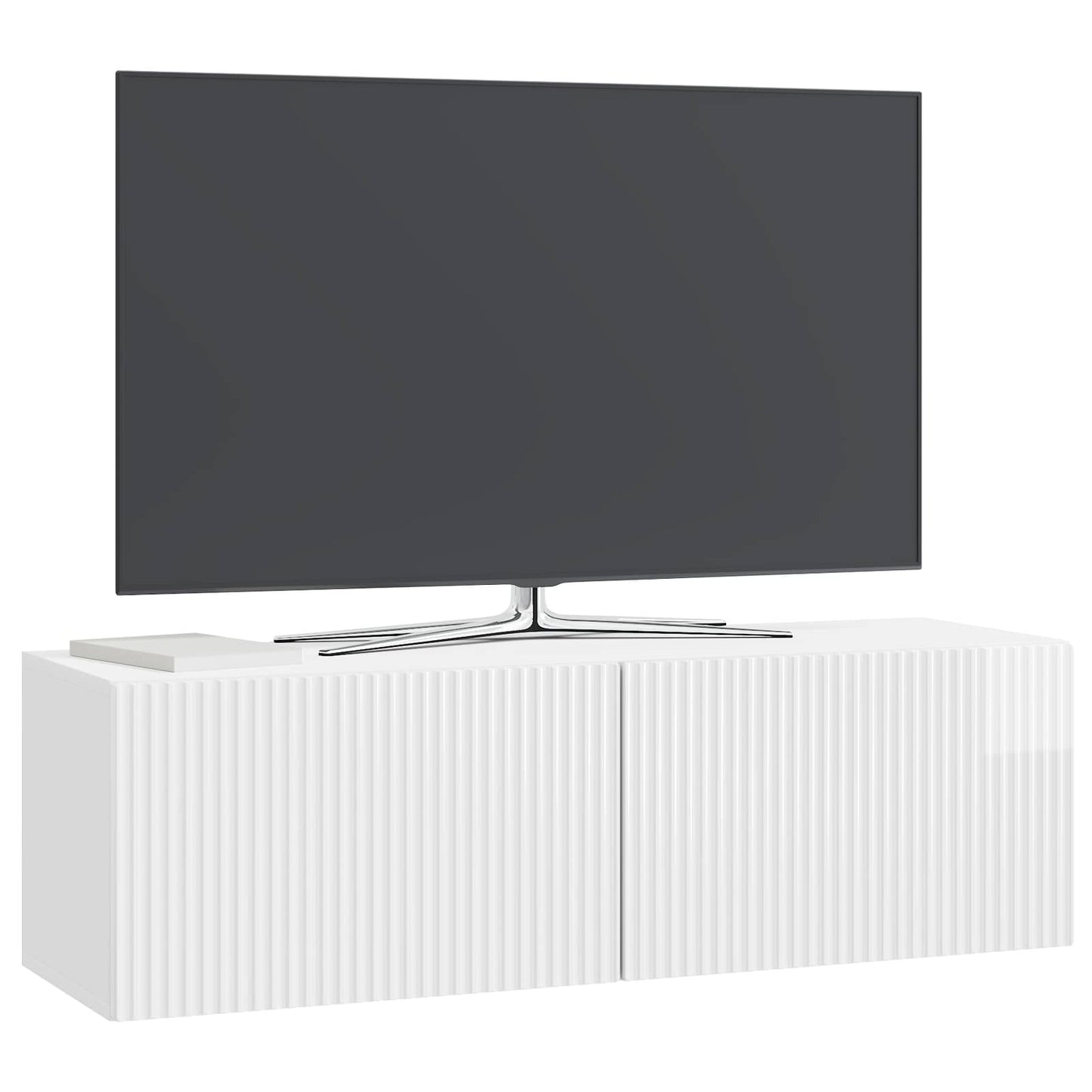 Wall-Mounted TV Cabinet High Gloss White 98 x 31 x 30 cm