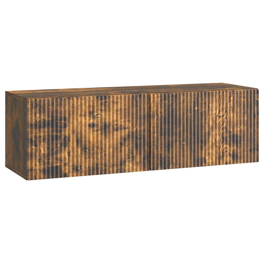 Wall-Mounted TV Cabinet Wall-mounted Smoked Oak 98 x 31 x 30 cm