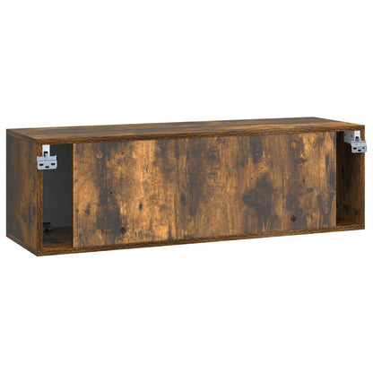 Wall-Mounted TV Cabinet Wall-mounted Smoked Oak 98 x 31 x 30 cm